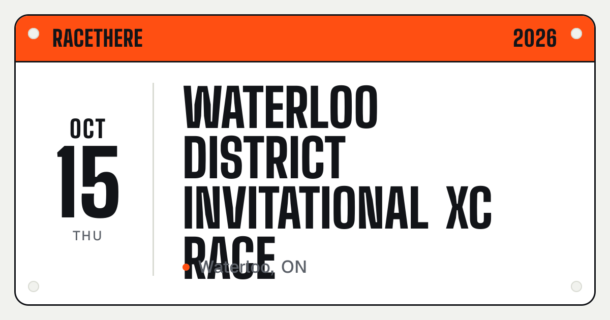 Waterloo District Invitational XC Race